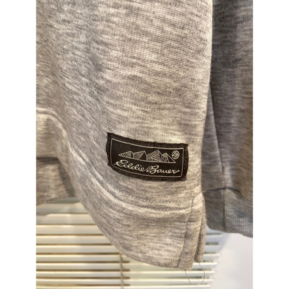 Eddie Bauer Men's Lounge Quarter Zip Pullover Sweatshirt Gray Size L Pullover - Picture 2 of 7